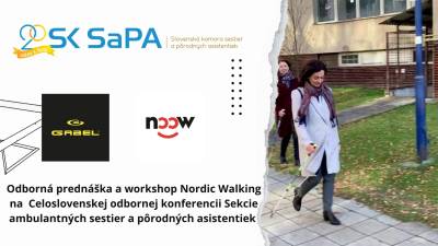 Kurz nordic walking a odborná prednáška na konferencii sestier a pôrodných asistentiek.