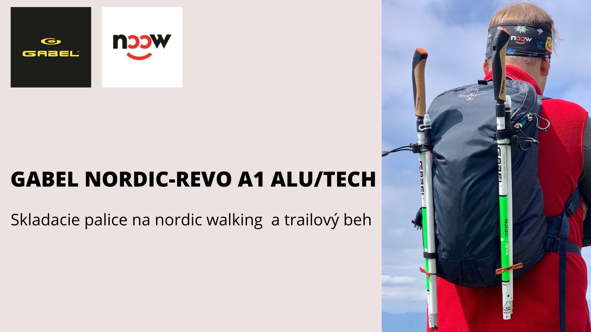 Skladacie palice na Nordic Walking a beh GABEL Nordic revo - super jednoduché uzamykanie TWIST LOCK