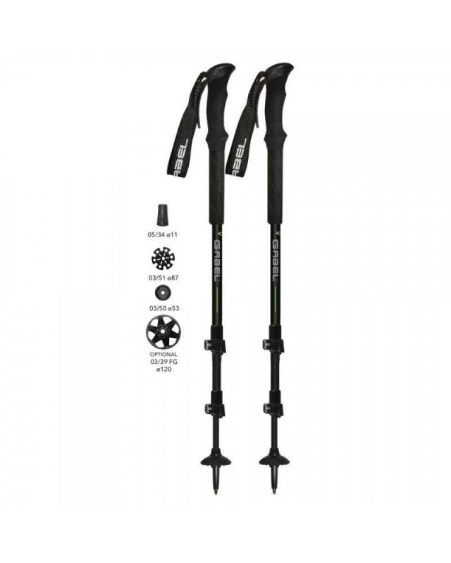 gabel vertigo f.l.- teleskopick palice pre treking a skitouring