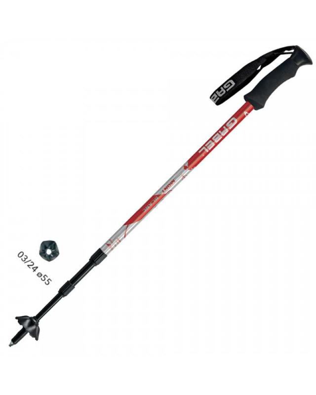 gabel mont blanc lite red - palice pecilne navrhnut pre treking a celodenn turistiku